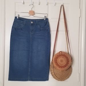 Be girl jean midi skirt